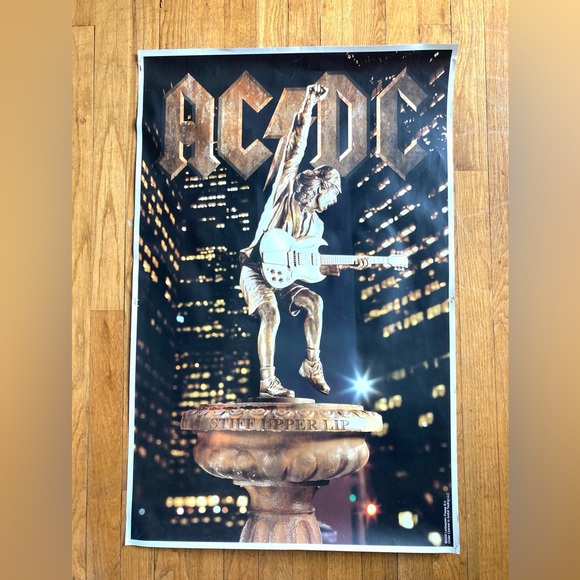 AC/DC, 'STIFF UPPER LIP' Rare Concert Poster AUTHENTIC LICENSED TO ANTHILL 2000 - Picture 10 of 10